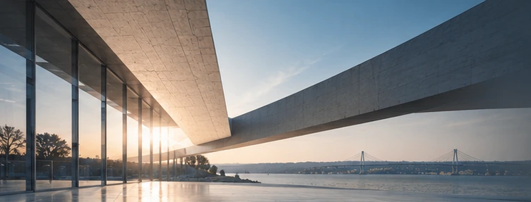 Modern architectural structure, an illustration of clarity and perspective